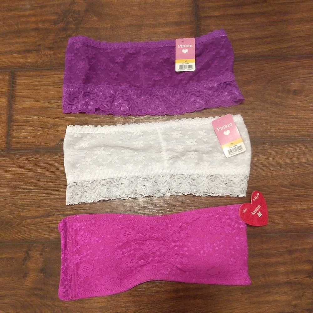 💜💗💟Bundle 3 bandeau bras NWT